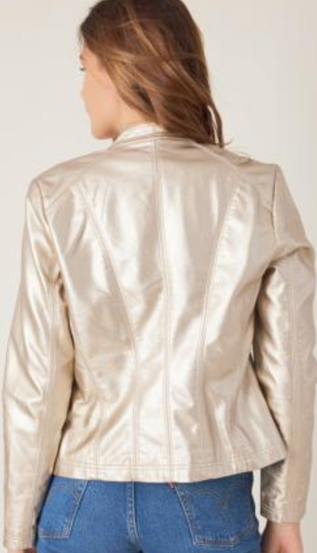 Annie Gold Bomber Jacket