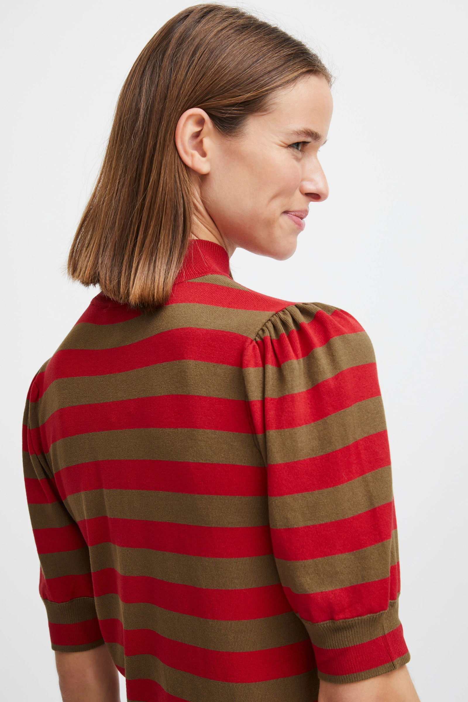 BY Puff Sleeve Knit Red