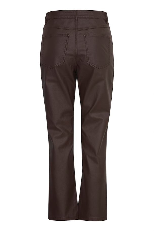 B Young Leather Look Trousers In Brown