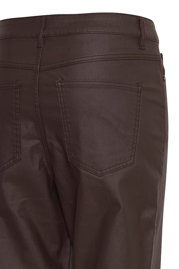 B Young Leather Look Trousers In Brown