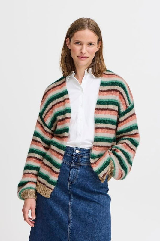 B Young Striped Cardigan