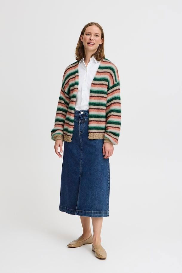 B Young Striped Cardigan