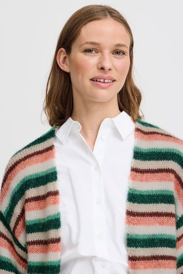 B Young Striped Cardigan