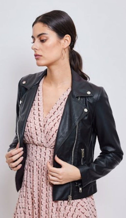 Carrie Black Biker Jacket