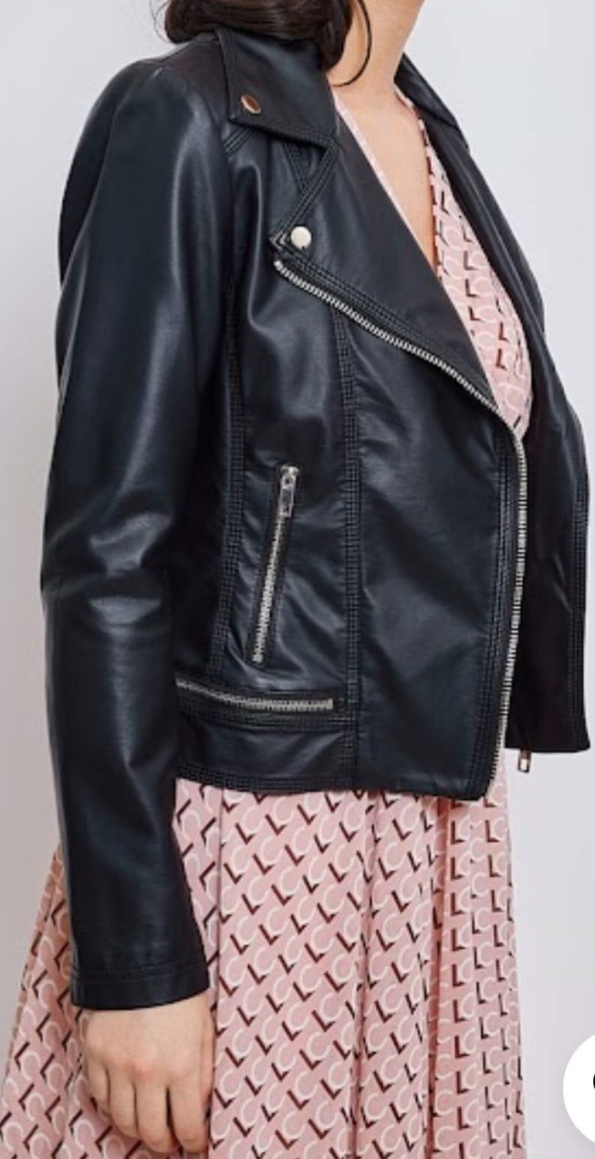 Carrie Black Biker Jacket