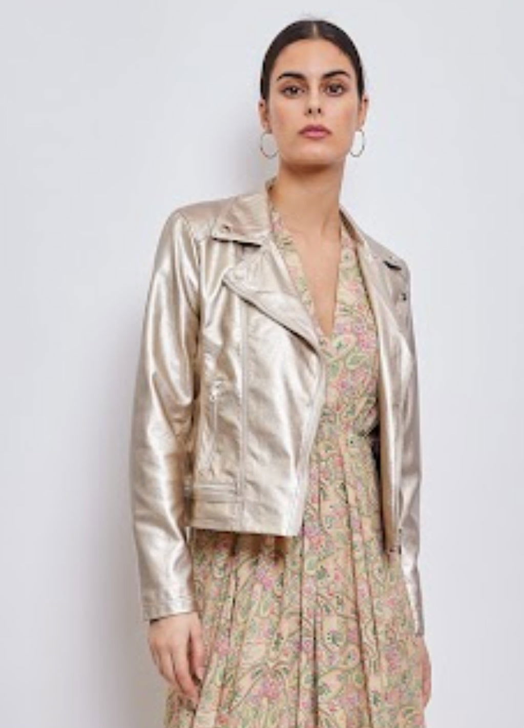 Carrie Gold Biker Jacket