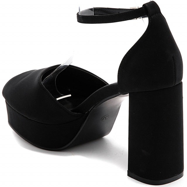 Megan Black Block Heel