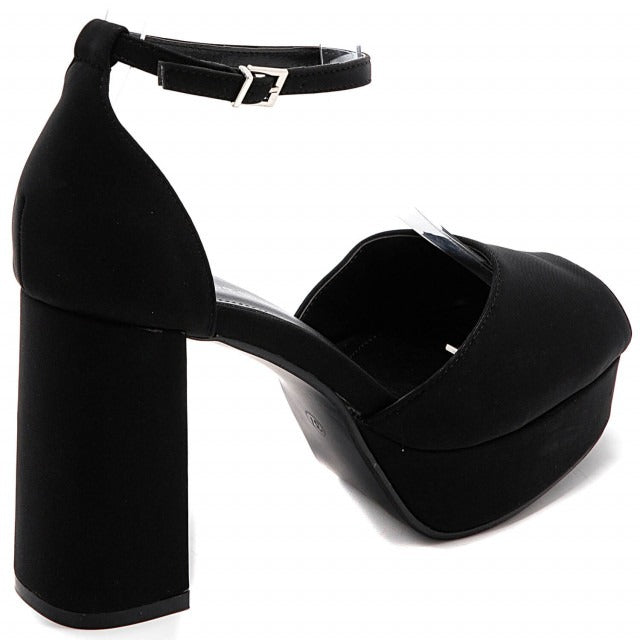 Megan Black Block Heel