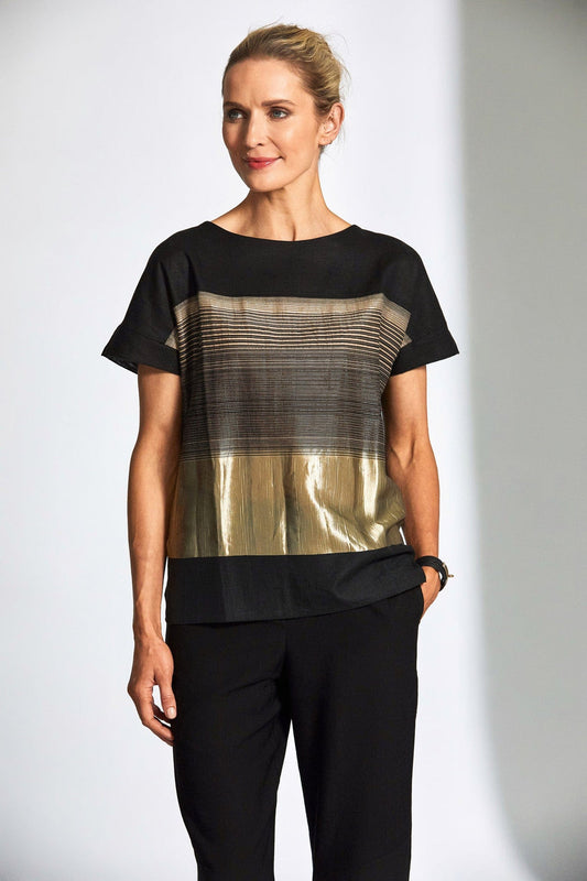 Peruzzi Metallic Stripe Top