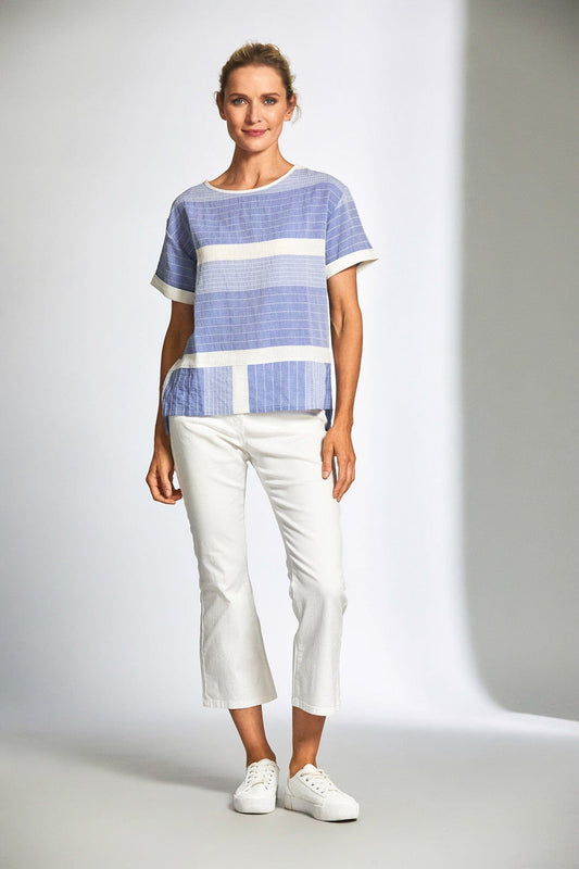 Peruzzi Stiched Stripe Top