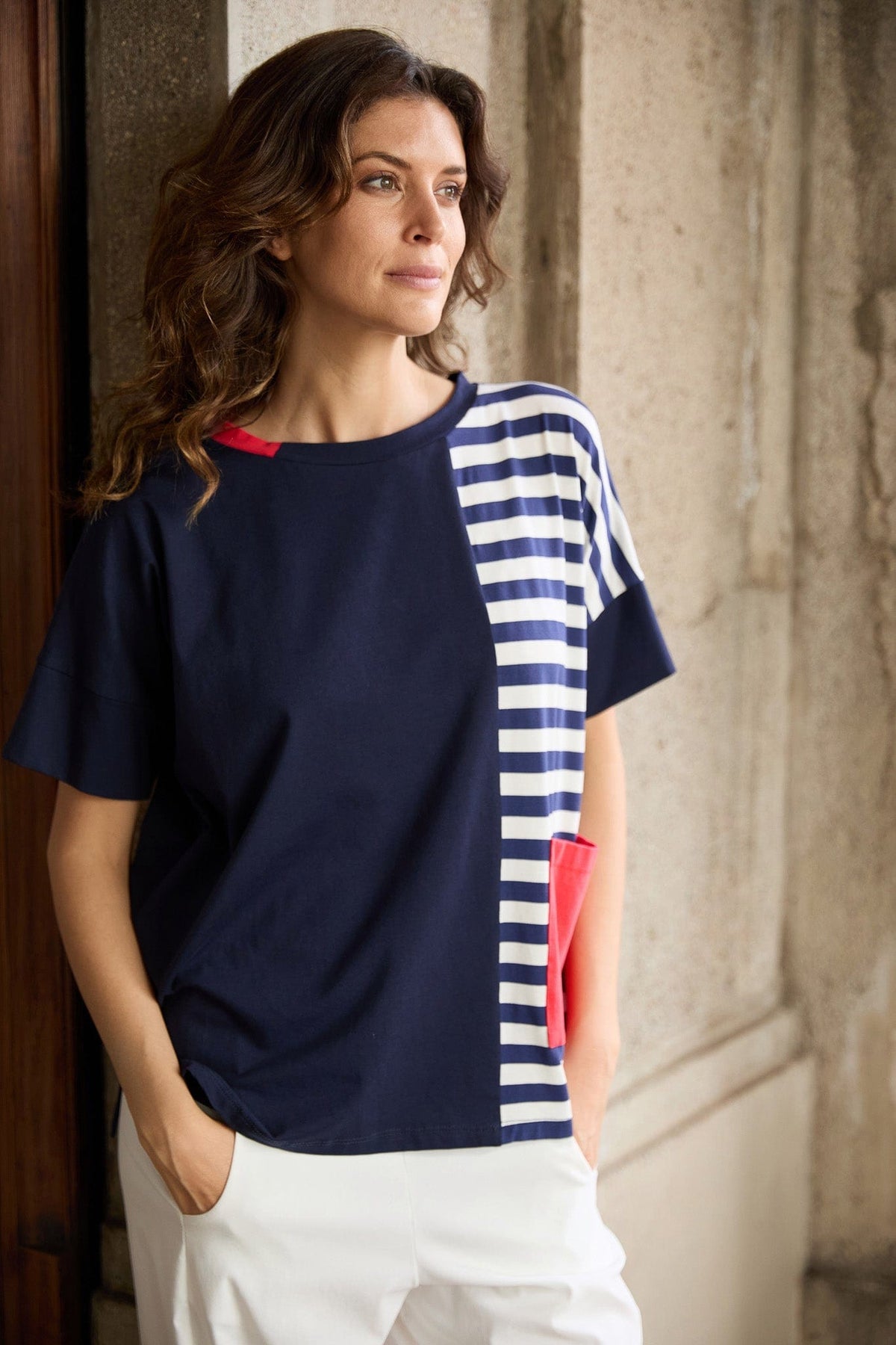 Peruzzi Stripe Panel Top